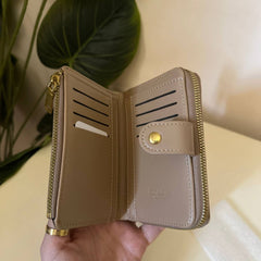 Coach Signature Zip Wallet – Light Khaki Multi