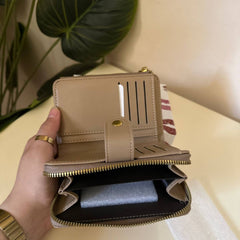 Coach Signature Zip Wallet – Light Khaki Multi