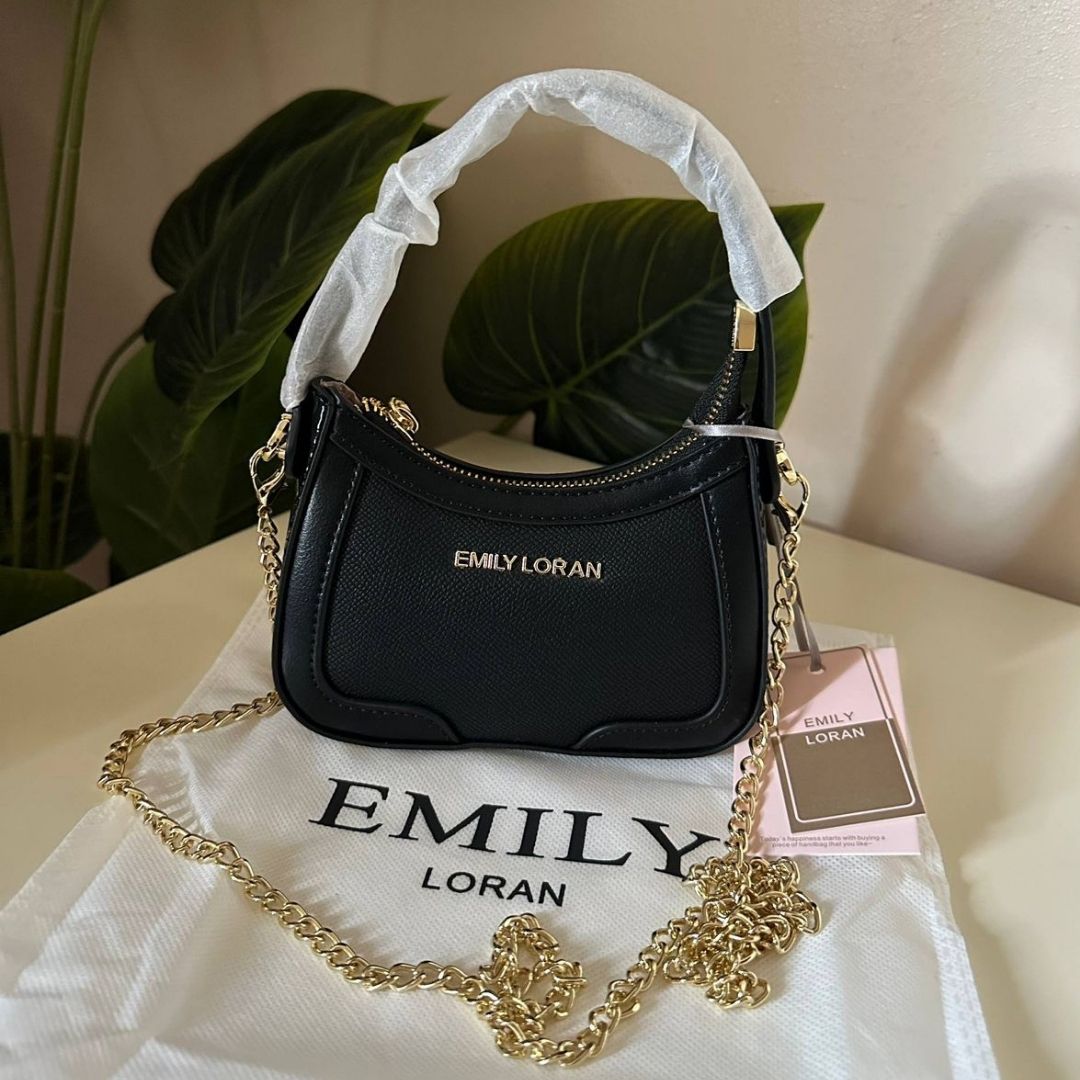 Emily Loran Mini Hobo Bag - Black