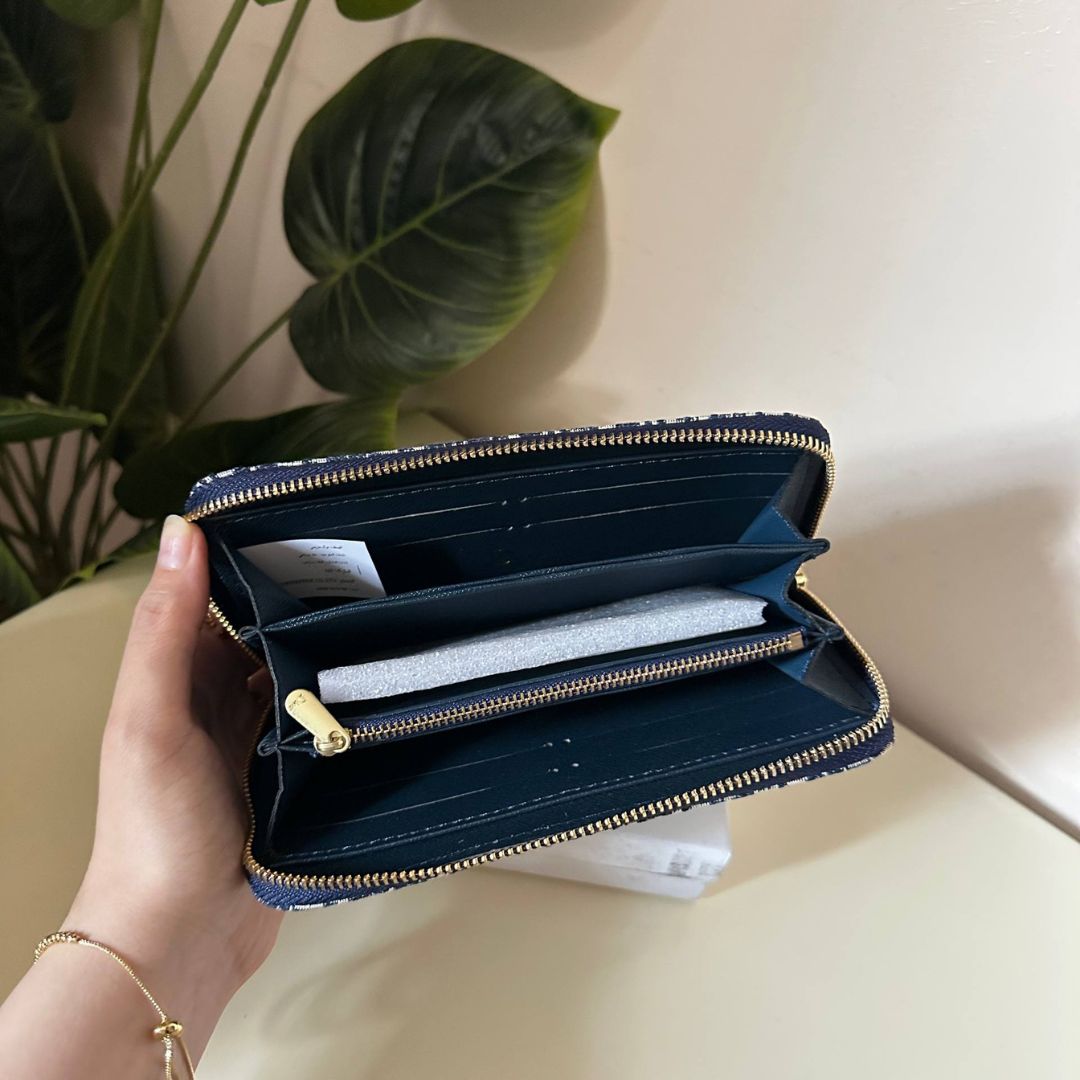 Dior Oblique Zip Wallet - Black