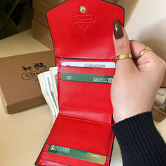 Coach Wyn Small Wallet in Color block Signature Canvas
