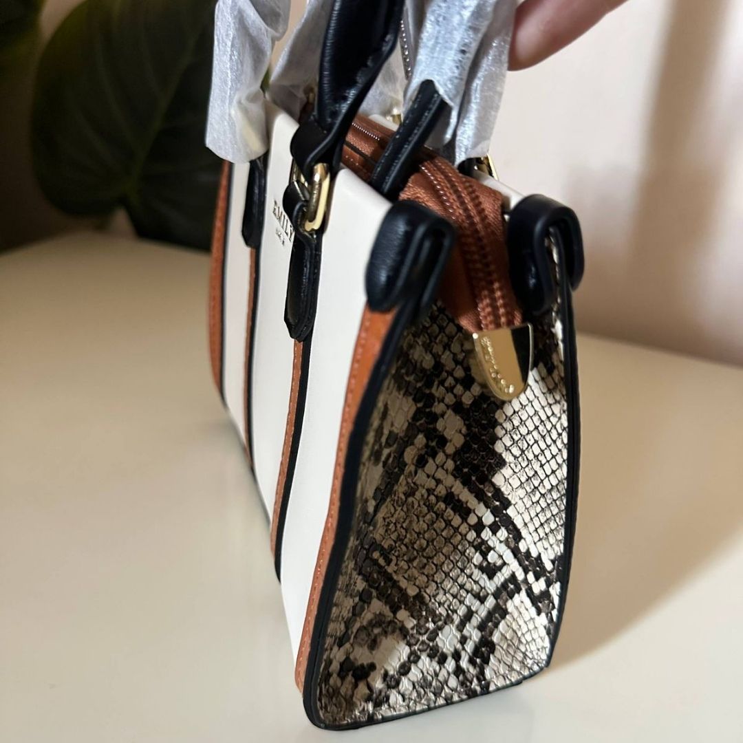 Emily Loran Mini Tote - Tri-Color Snakeskin Edition