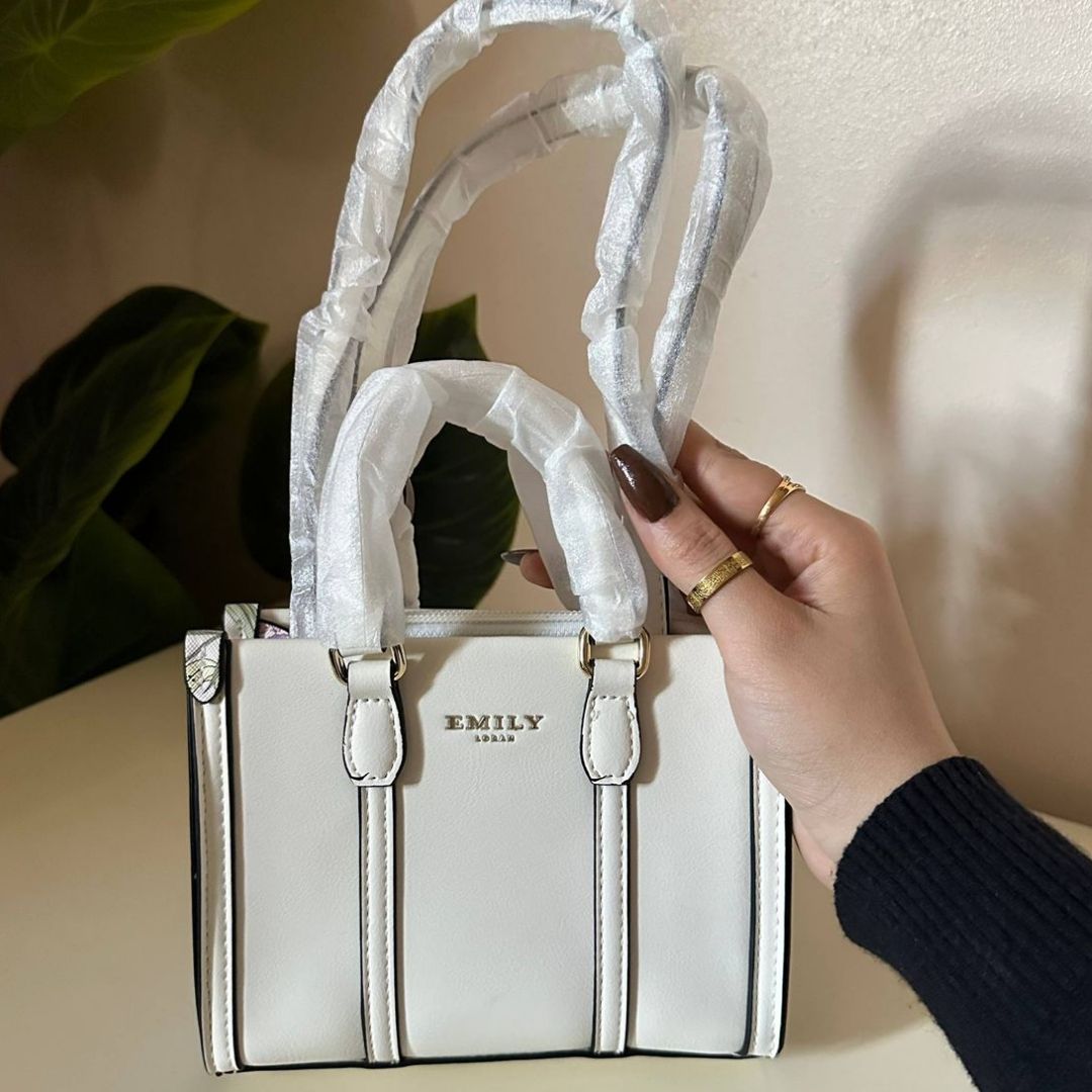 Emily Loran Mini Tote - Floral White Edition