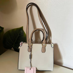 Emily Loran Mini Tote - Belted Contrast Nude