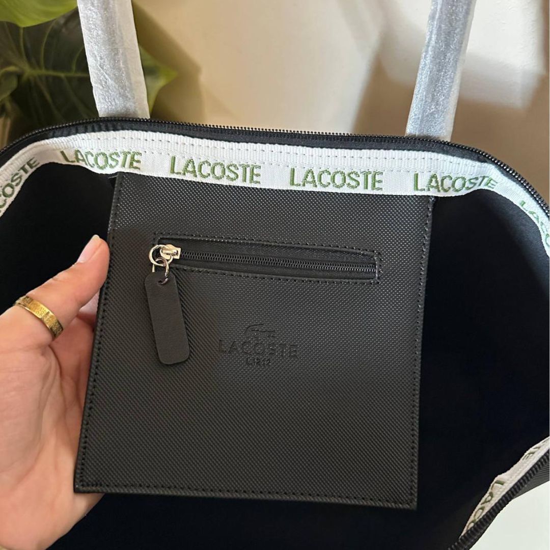 Lacoste L.12.12 Concept Zip Tote Bag - Black