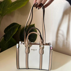 Emily Loran Mini Tote - Belted Contrast Nude