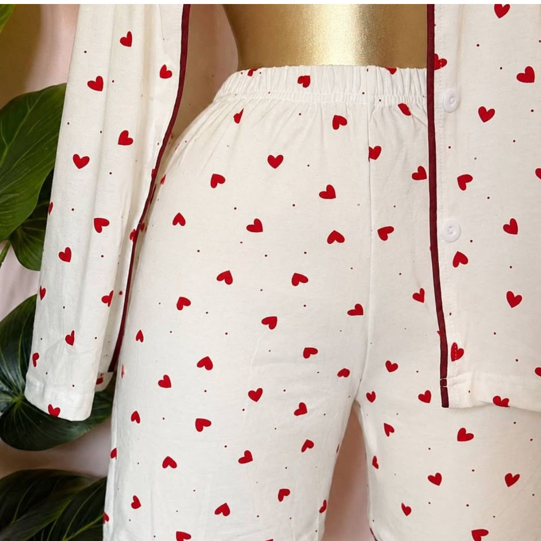 Scarlet Hearts Pijama Set ❣️