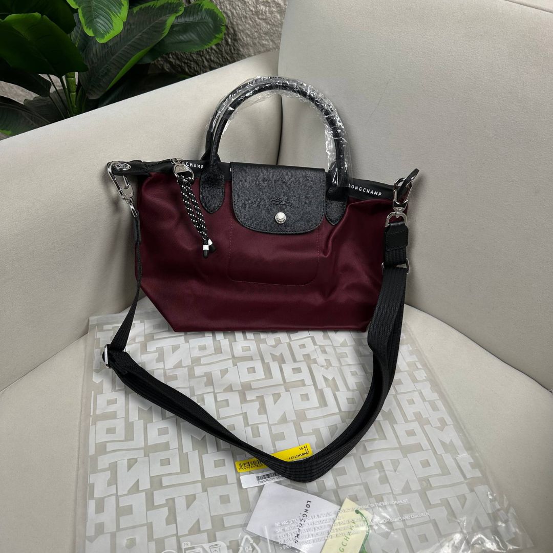 Longchamp Le Pliage Energy Medium Top Handle Bag - Wine
