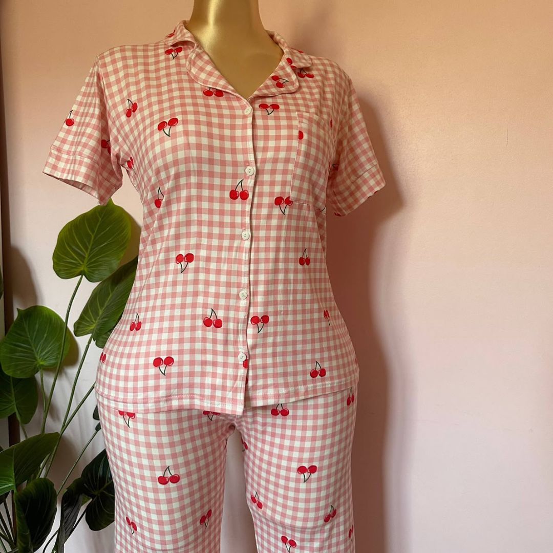 Cherry Picnic Pajama Set 🍒