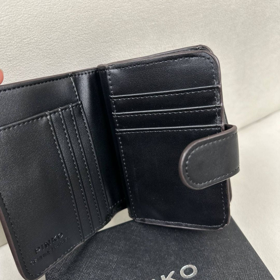 Pinko Multi Pockets Wallet in Vitello - Black
