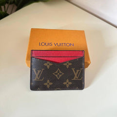 Louis Vuitton Monogram Card Holder Wallet - Coquelicot