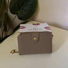 Coach Pebbled Leather Wallet – coffee