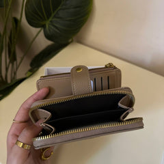 Coach Pebbled Leather Wallet – coffee