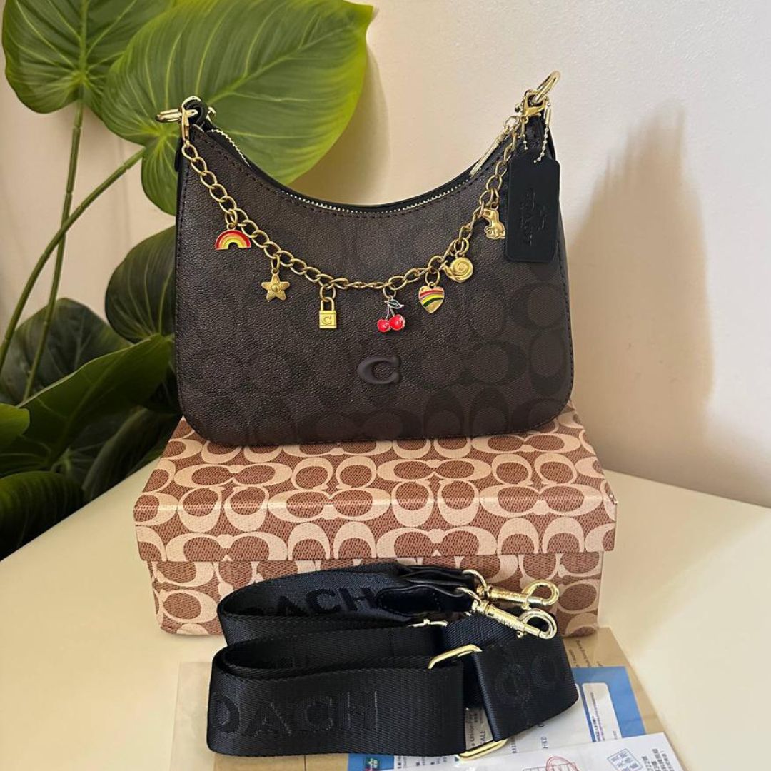 Coach Juliet shoulder bag Signature Brown