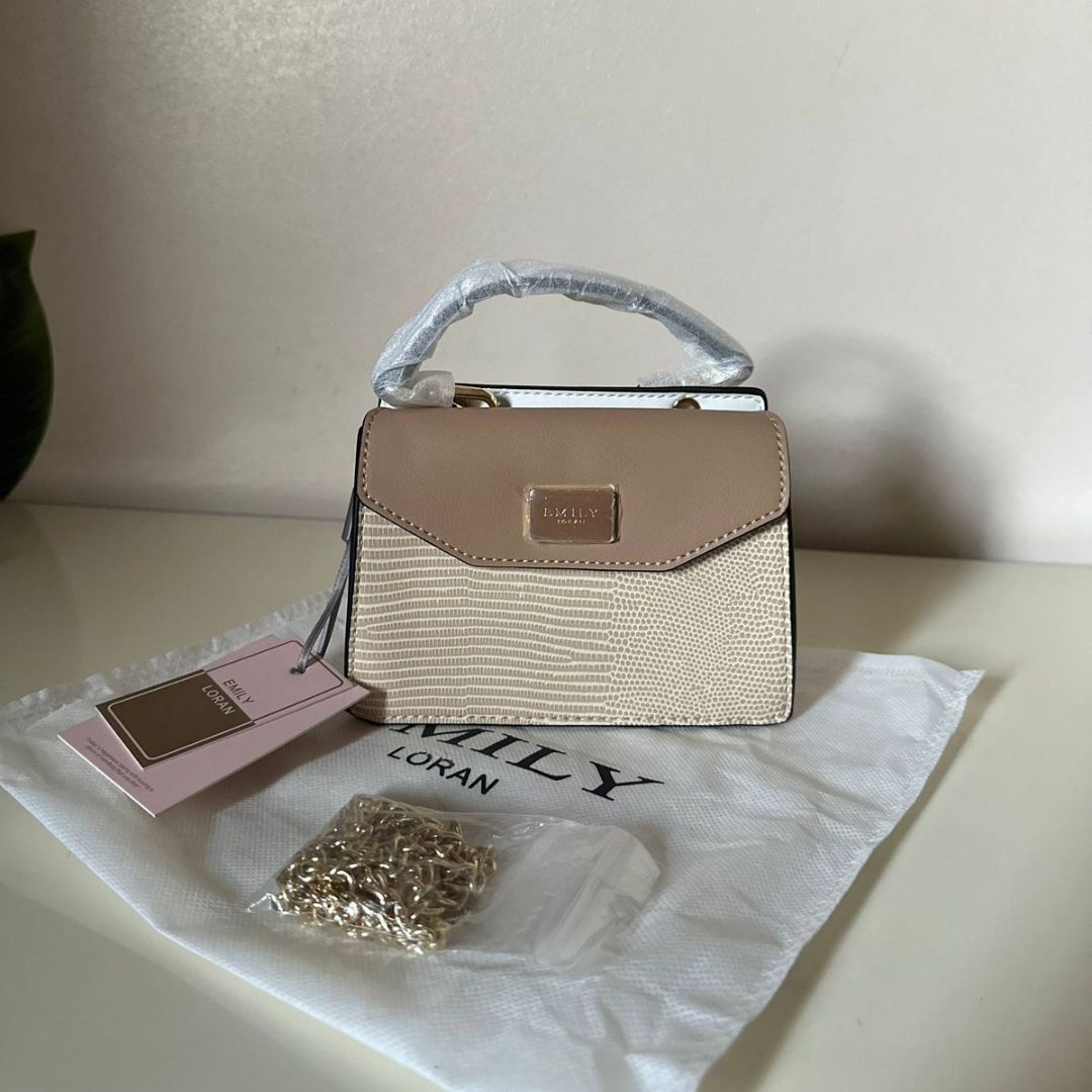 Emily Loran Mini Satchel - Nude Beige
