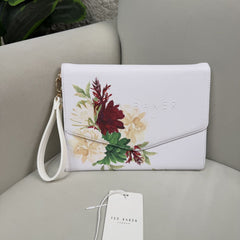 Ted Baker Floral Print Saffiano Envelope Wristlet - Clutch