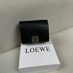 Loewe Anagram Trifold Wallet in - Black Leather