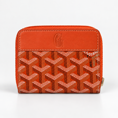 Bourbon Zipped Card Holder  -  orange