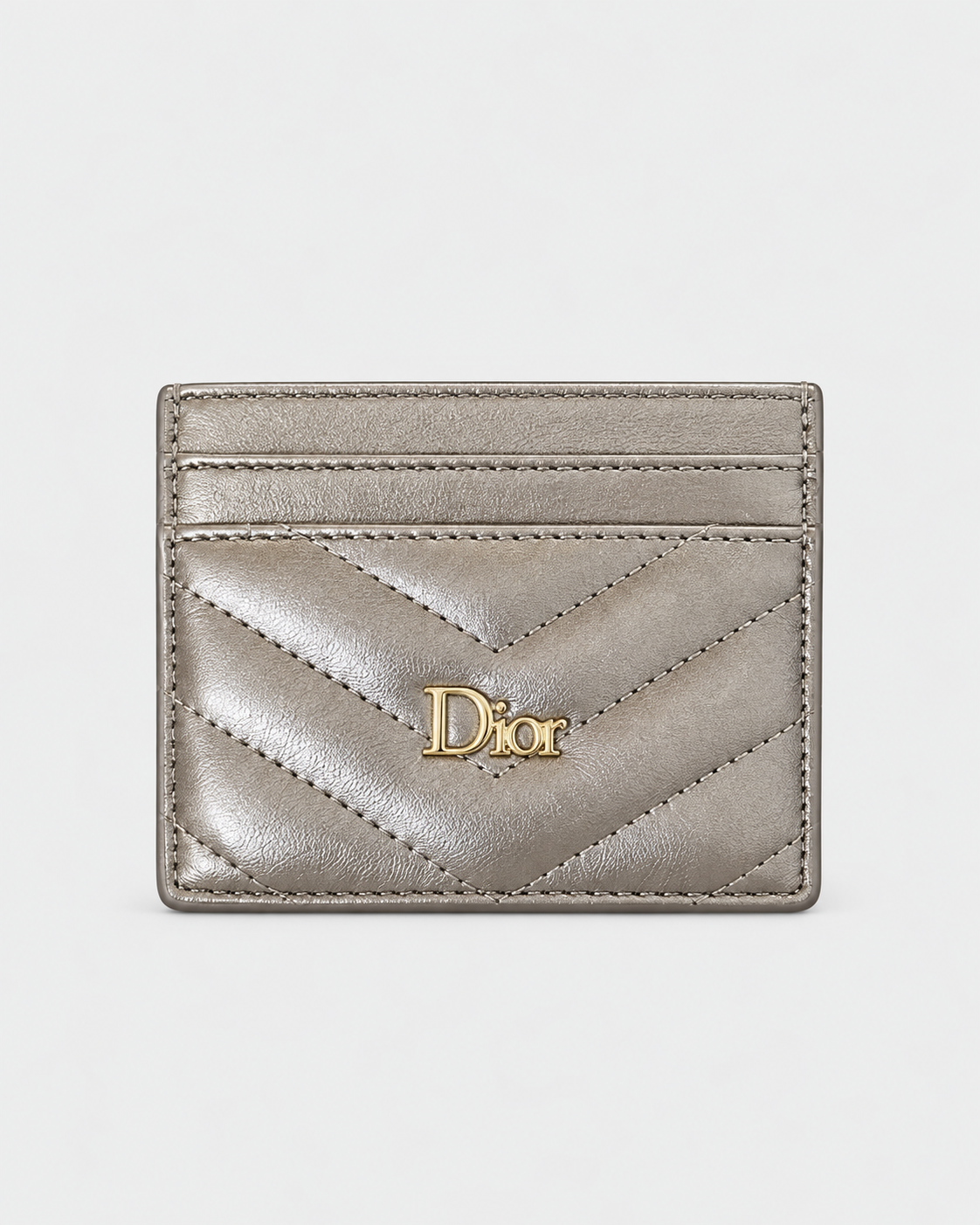 Dior Trianon Freesia Card Holder - Silver Gray