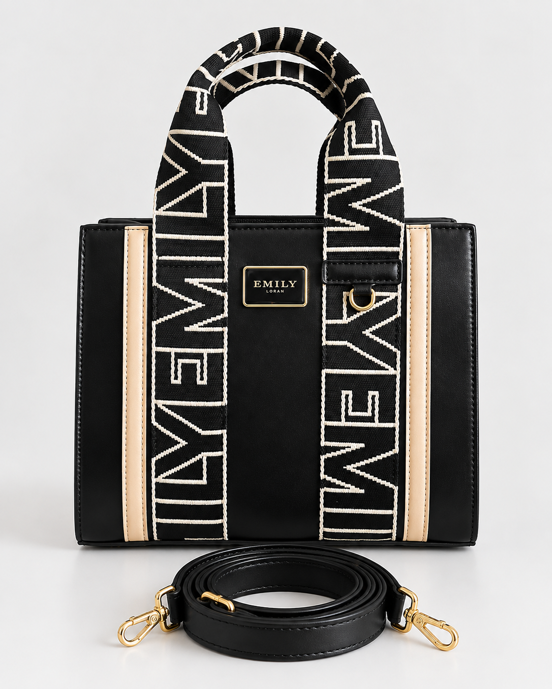 Emily Loran Pastel Emily Signature Mini Tote – Black