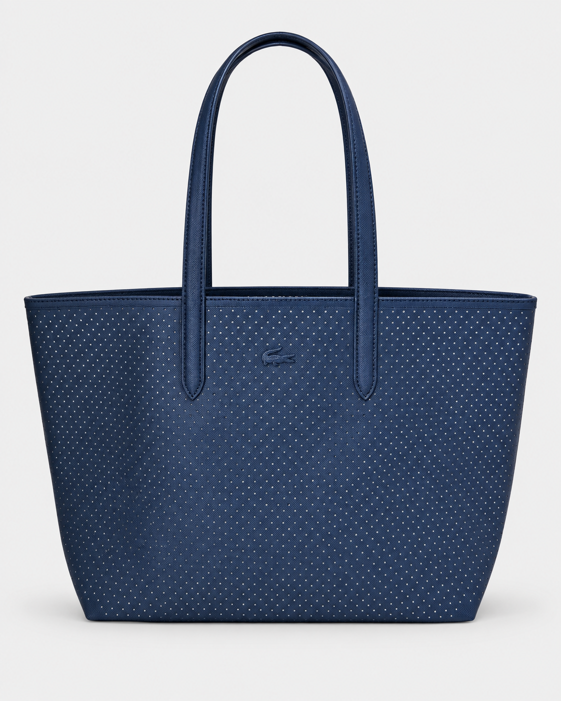 Lacoste Women's Double Sided Two Tone Large - Navy Blue / white