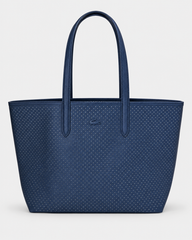 Lacoste Women's Double Sided Two Tone Large - Navy Blue / white