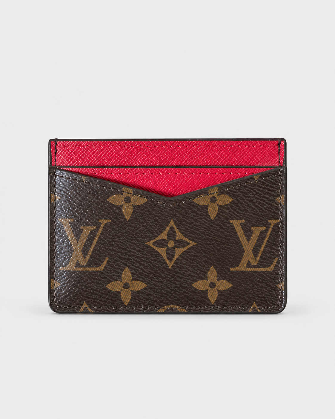 Louis Vuitton Monogram Card Holder Wallet - Coquelicot