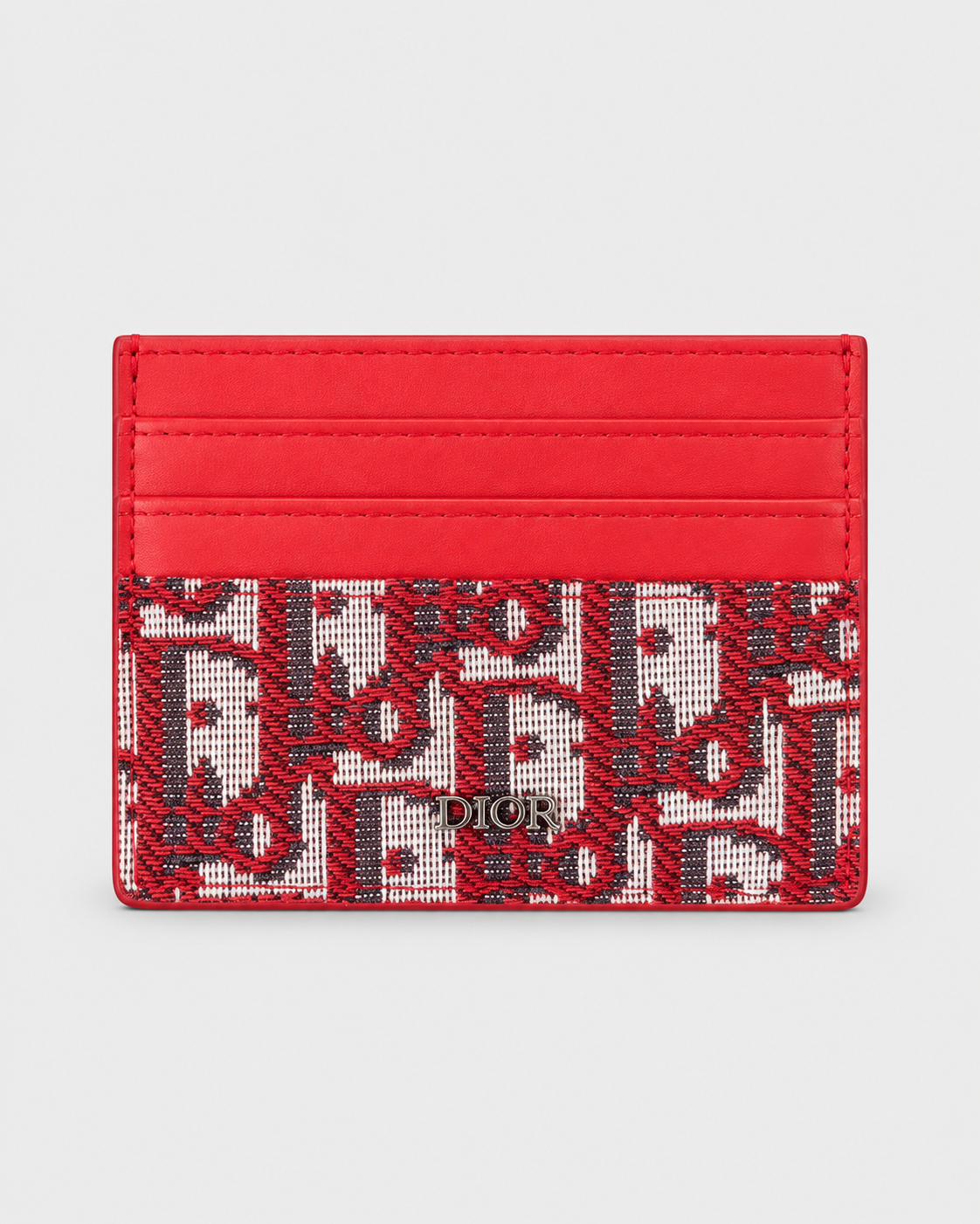 Dior Oblique Card Holder - Red