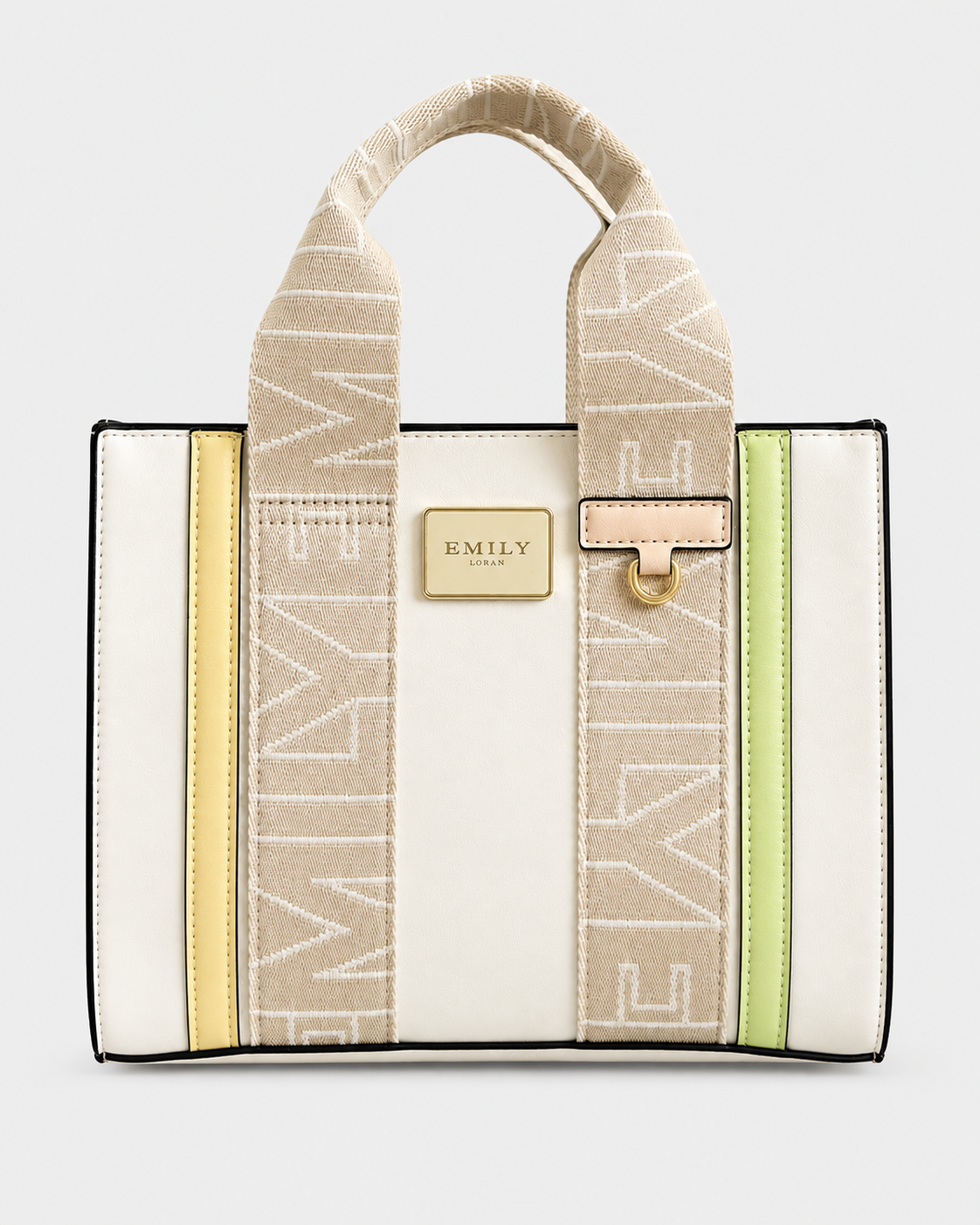 Emily Loran Pastel Emily Signature Mini Tote – White