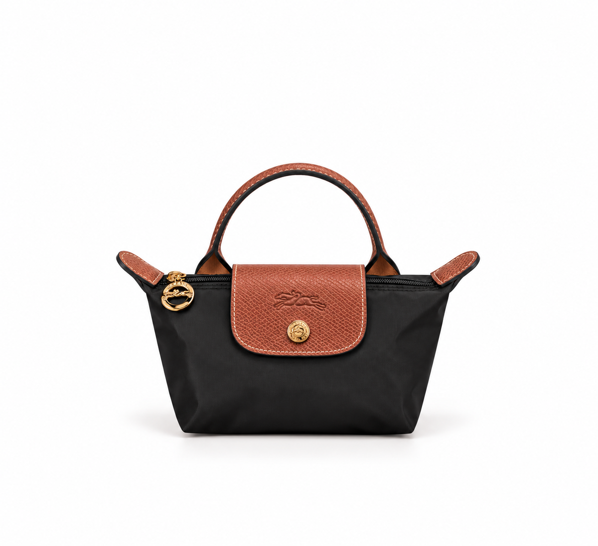 Longchamp Le Pliage mini Pouch with Handle - Black