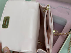 Charles & Keith Cressida Quilted Top Handle Bag - Pink