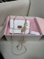 Charles & Keith Cressida Quilted Top Handle Bag - White