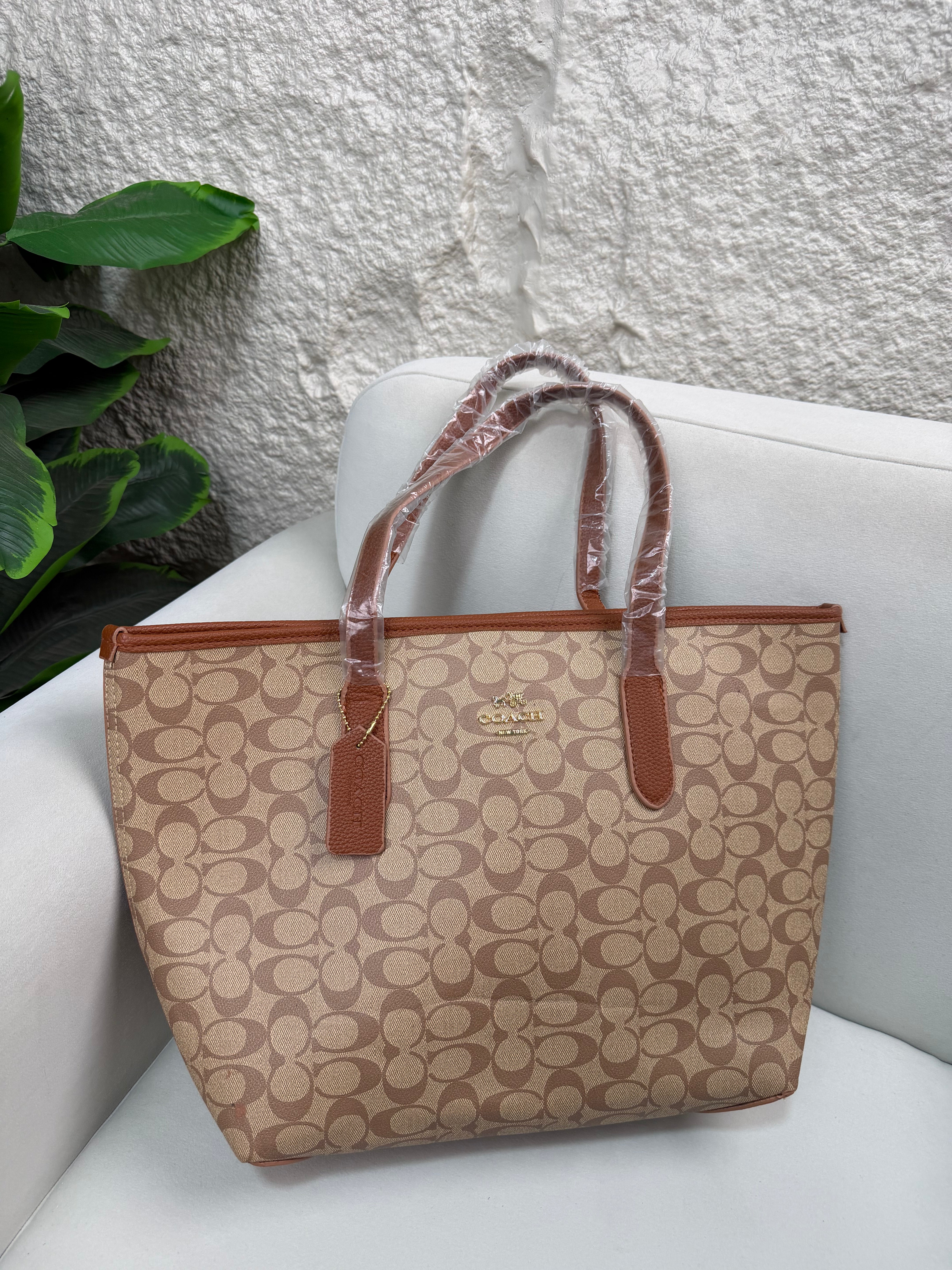 Coach City Tote in Signature Canvas with Gold -Tone Hardware