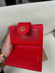Coach Medium Corner Zip Wallet in Signature Canvas - Black