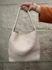 Bottega Veneta Intrecciato Woven Leather Hobo Bag Large - Beige