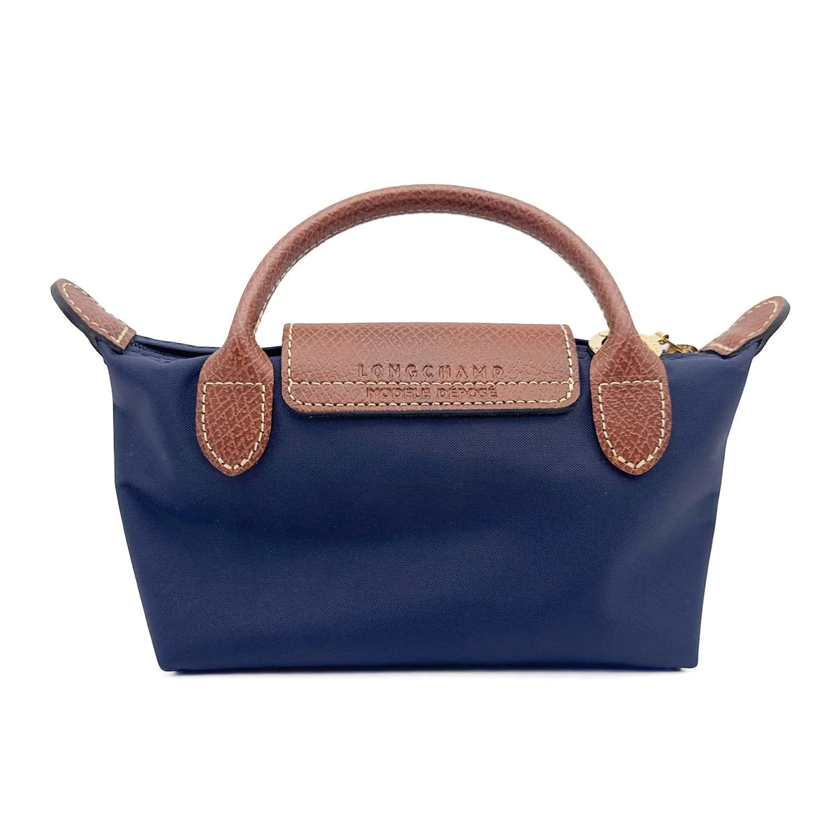 Longchamp Le Pliage mini Pouch with Handle - Navy Blue