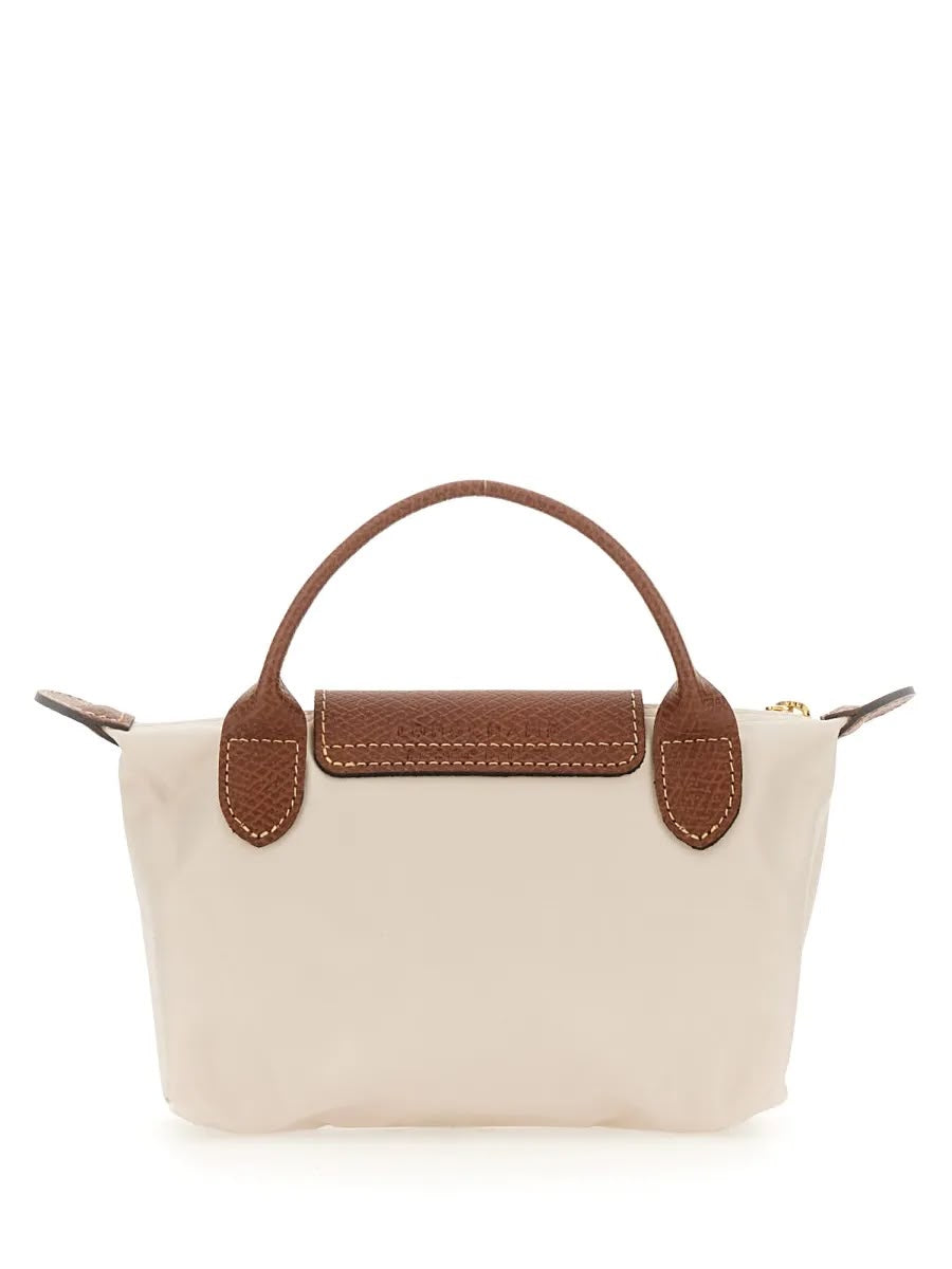 Longchamp Le Pliage mini Pouch with Handle - Beige