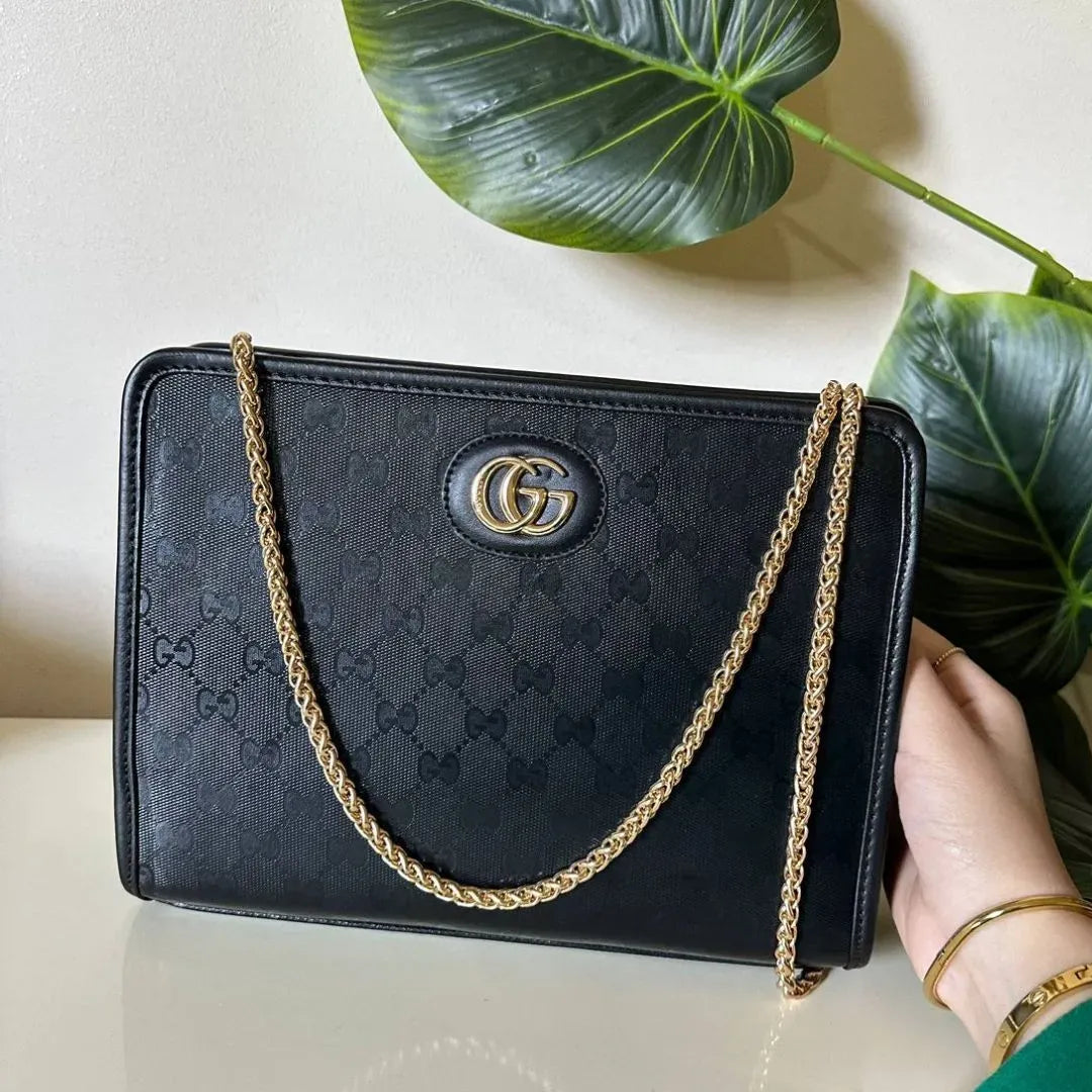 GG Supreme Black Leather