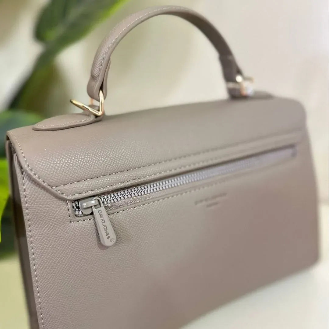 David Jones Paris Top Handle Bag - Café