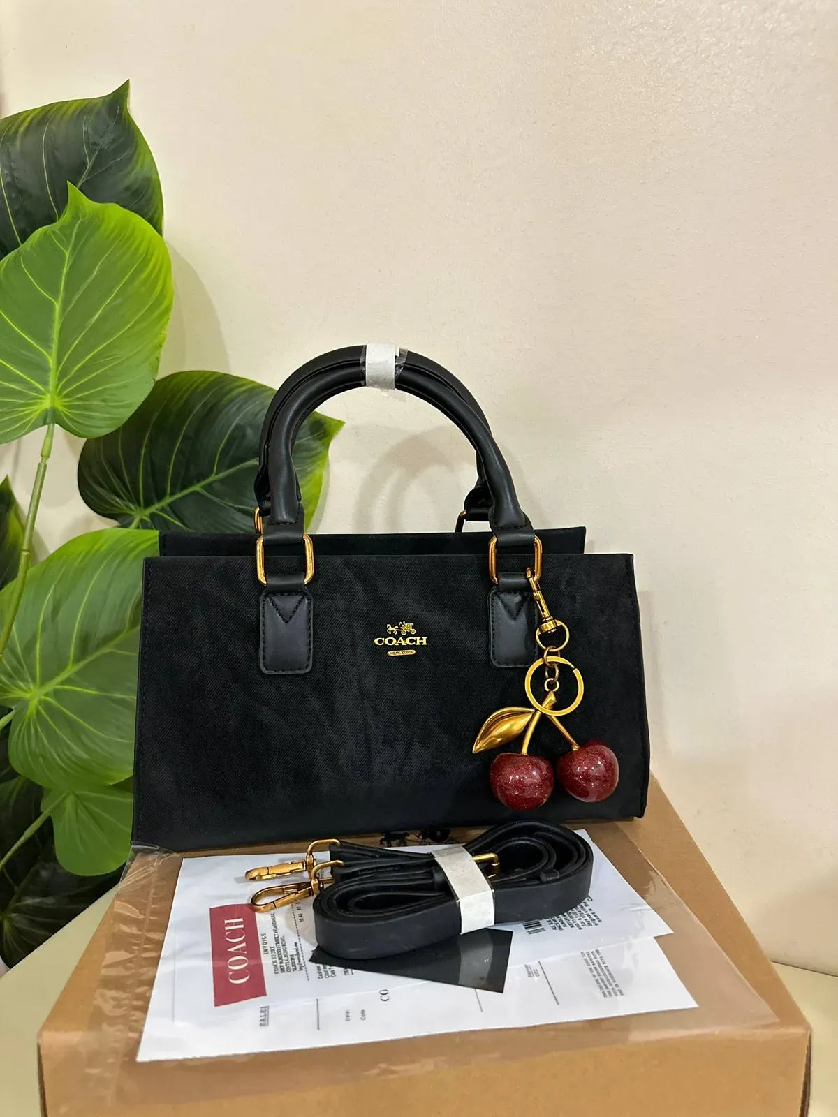 Coach Meggie Tote with Charms - Black