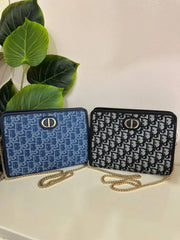 Christian Dior Black Montaigne Pouch