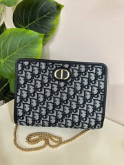 Christian Dior Black Montaigne Pouch
