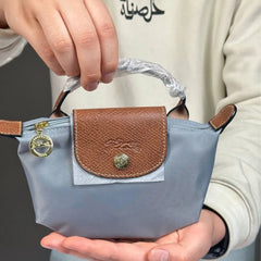 Longchamp Le Pliage Blue Mini Handbag with Strap