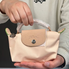 Longchamp Cherry Blossom Pink Mini Handbag with Strap