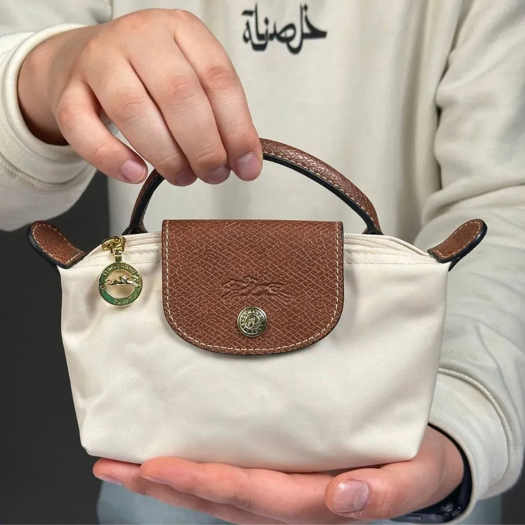 Longchamp Beige Mini Handbag with Strap