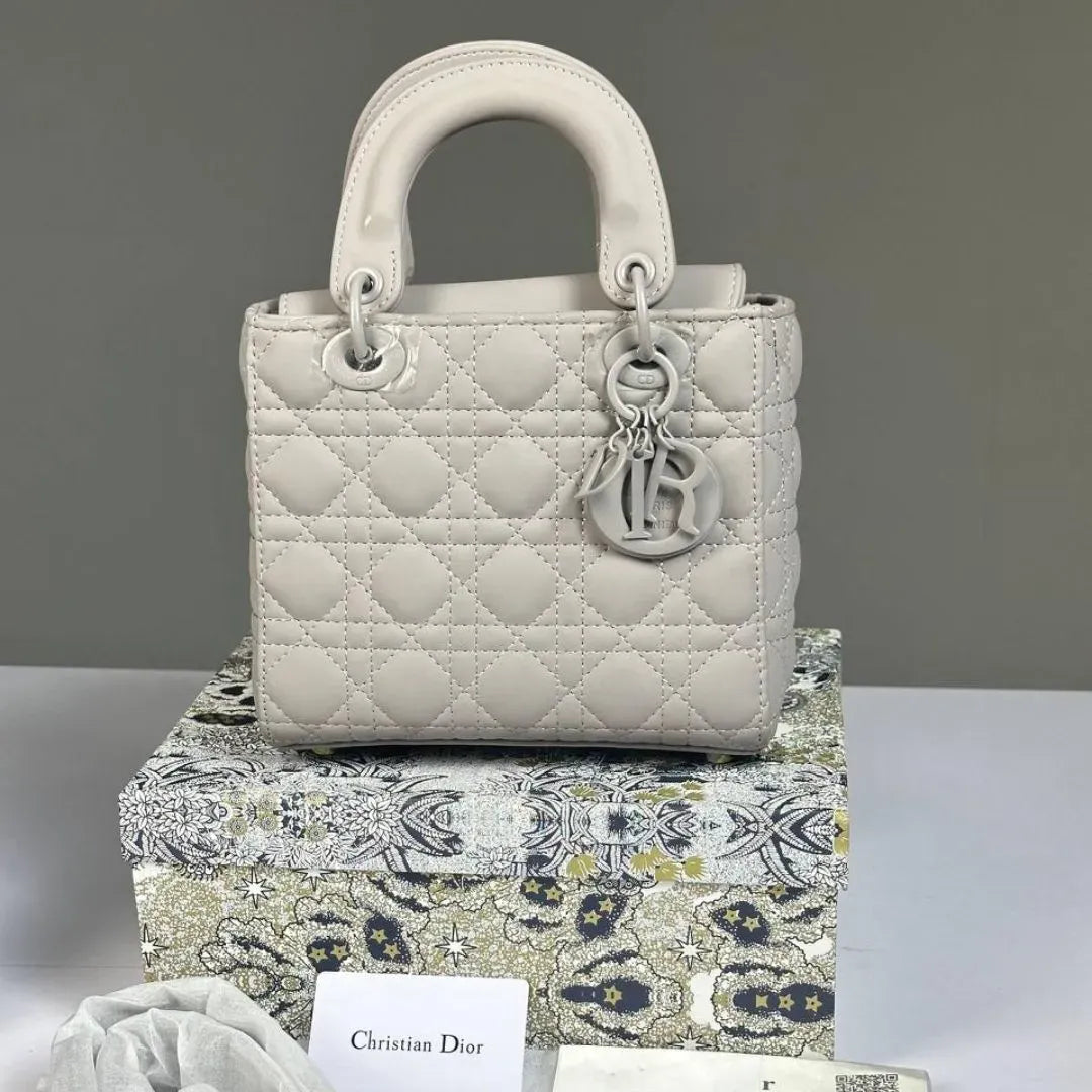 Mini Lady Dior Bag - Gray