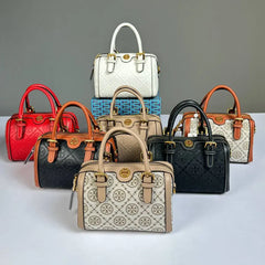 Tory Burch Monogram Boston Bag - Red