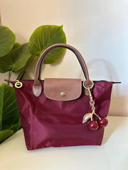 Medium Mirror Long Champ - Burgundy