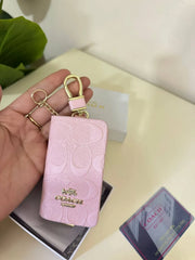 Coach key holder Powder Pink