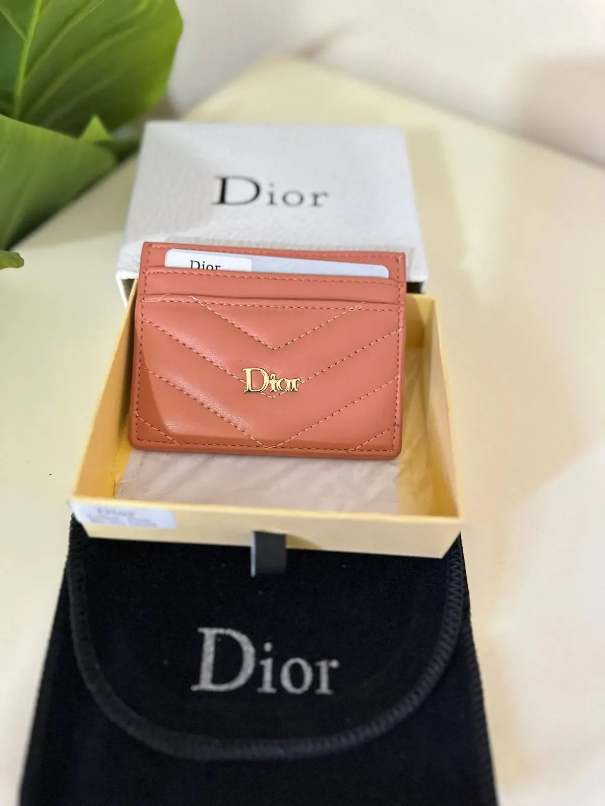 Dior Trianon Freesia Card Holder - Pink